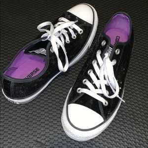 Black Sequins Converse